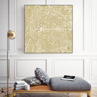 New Delhi map gold by Javier Ruiz on GIANT ART - yellow digital drawing