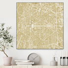 New Delhi map gold by Javier Ruiz on GIANT ART - yellow digital drawing