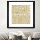 New Delhi map gold by Javier Ruiz on GIANT ART - yellow digital drawing