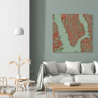 New York city map pop by Javier Ruiz on GIANT ART - green digital drawing