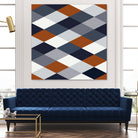 Navy Rust Geometry VIIB by Blerta Karahoda on GIANT ART - blue digital drawing