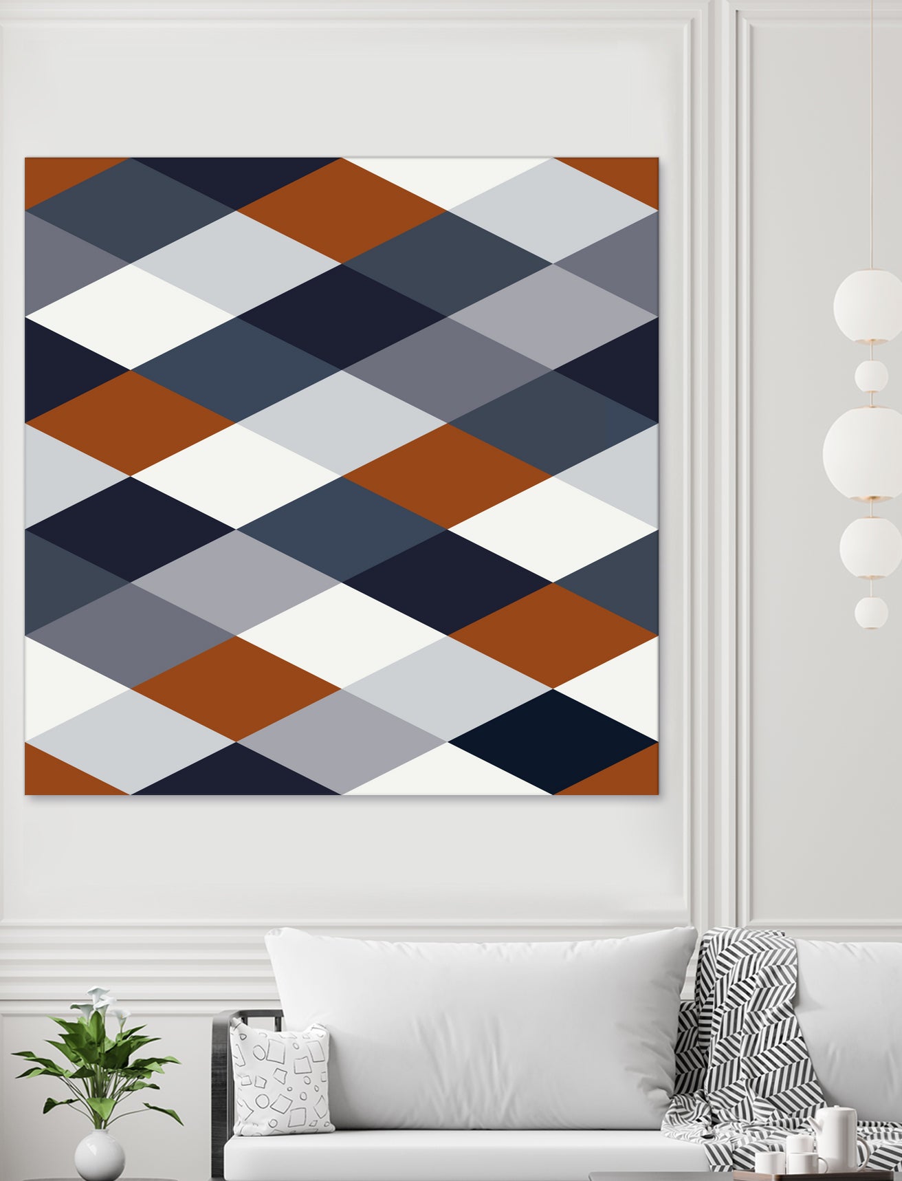 Navy Rust Geometry VIIB by Blerta Karahoda on GIANT ART - blue digital drawing