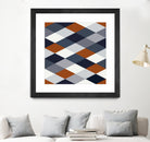 Navy Rust Geometry VIIB by Blerta Karahoda on GIANT ART - blue digital drawing