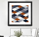 Navy Rust Geometry VIIB by Blerta Karahoda on GIANT ART - blue digital drawing