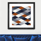 Navy Rust Geometry VIIB by Blerta Karahoda on GIANT ART - blue digital drawing