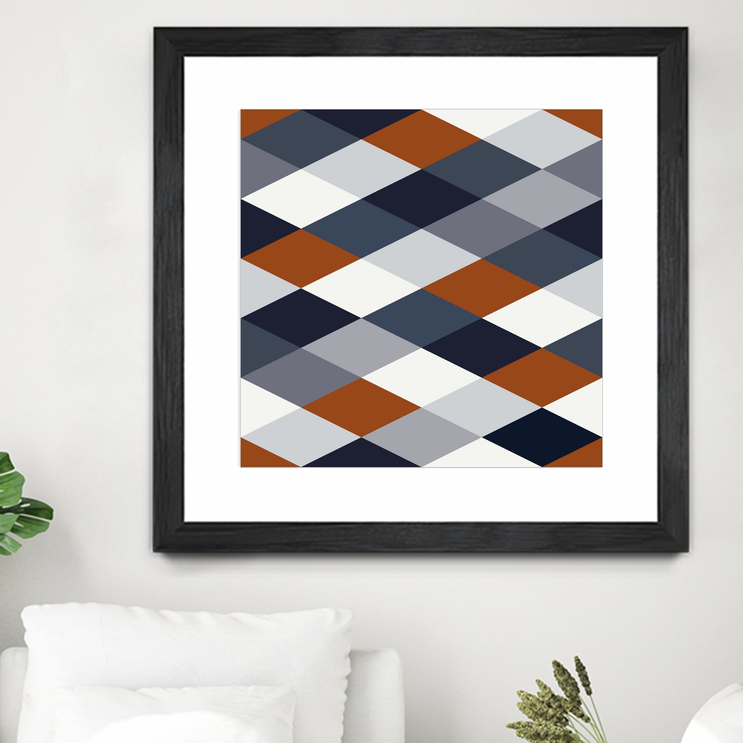 Navy Rust Geometry VIIB by Blerta Karahoda on GIANT ART - blue digital drawing