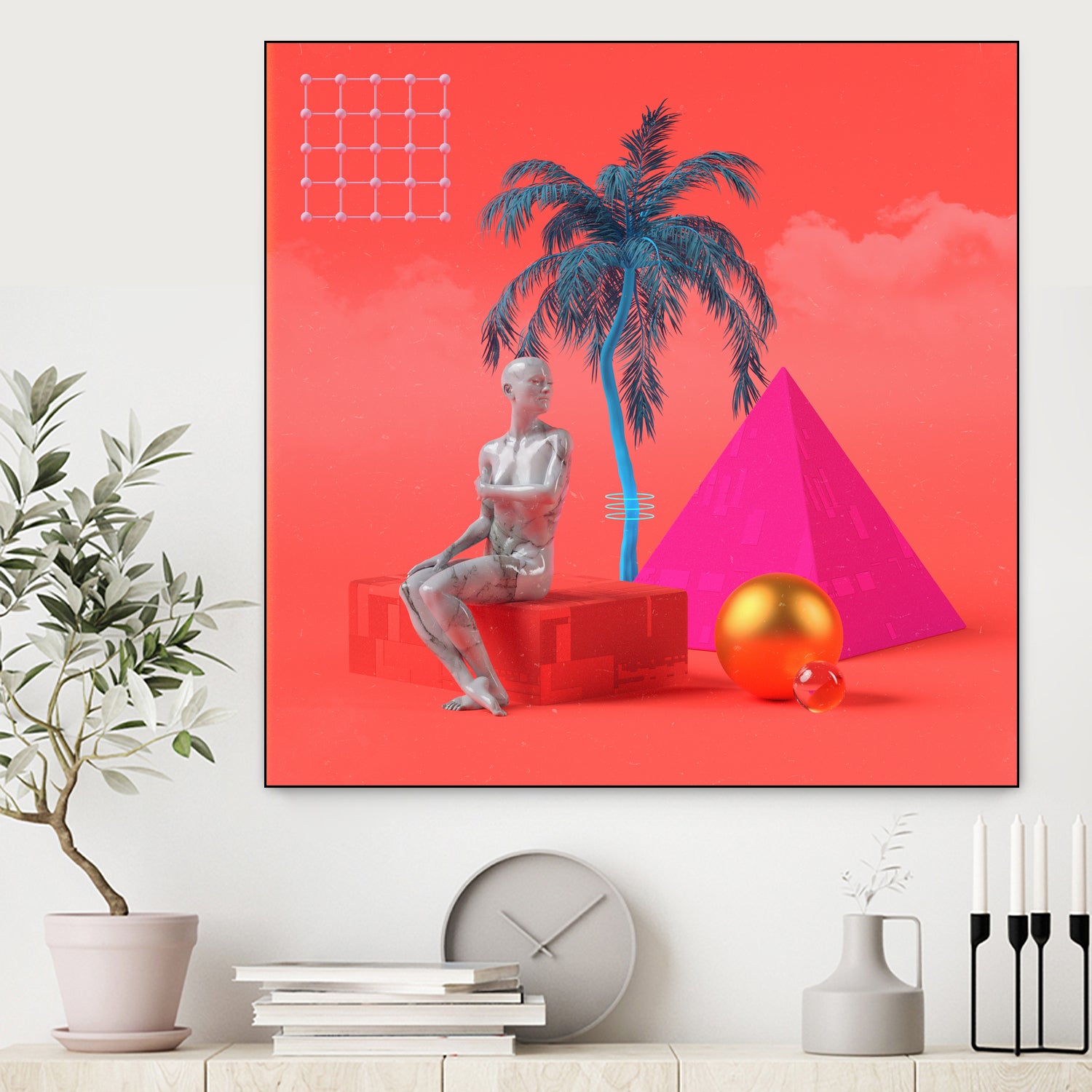 Summersun by Jorge Luis Miraldo on GIANT ART - pink 3d art