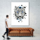 Leopard with blue eyes by Jurijs Permanickis on GIANT ART - white digital painting