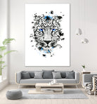 Leopard with blue eyes by Jurijs Permanickis on GIANT ART - white digital painting