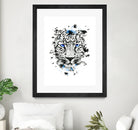 Leopard with blue eyes by Jurijs Permanickis on GIANT ART - white digital painting