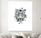 Leopard with blue eyes by Jurijs Permanickis on GIANT ART - white digital painting