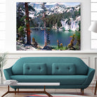 TJ Lake by Svetlana Eremenko on GIANT ART - green digital painting