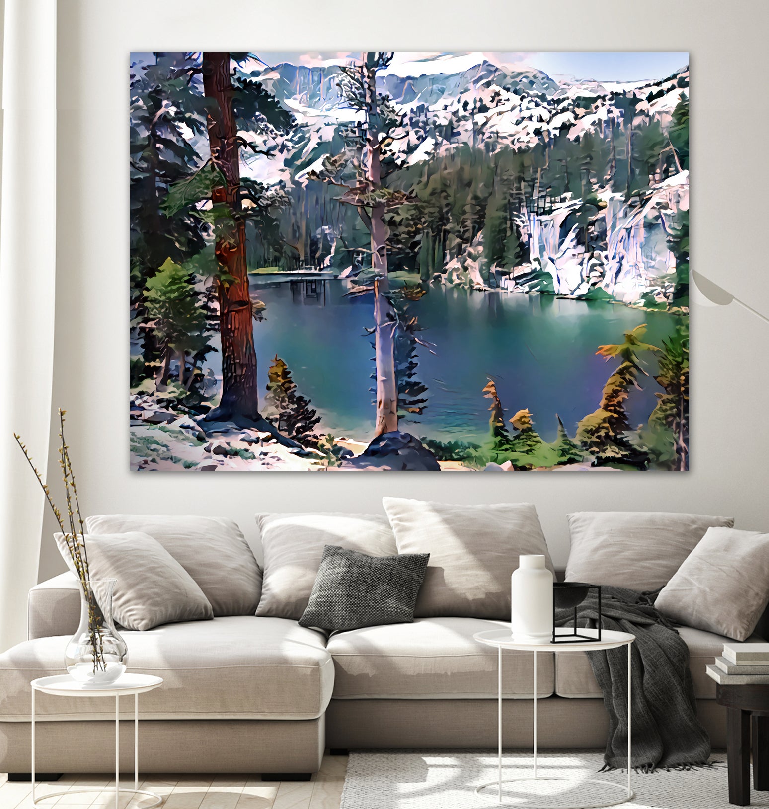 TJ Lake by Svetlana Eremenko on GIANT ART - green digital painting