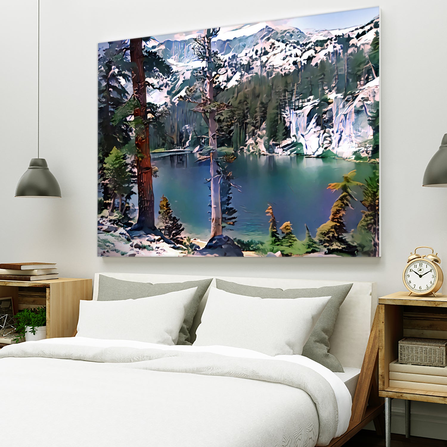 TJ Lake by Svetlana Eremenko on GIANT ART - green digital painting