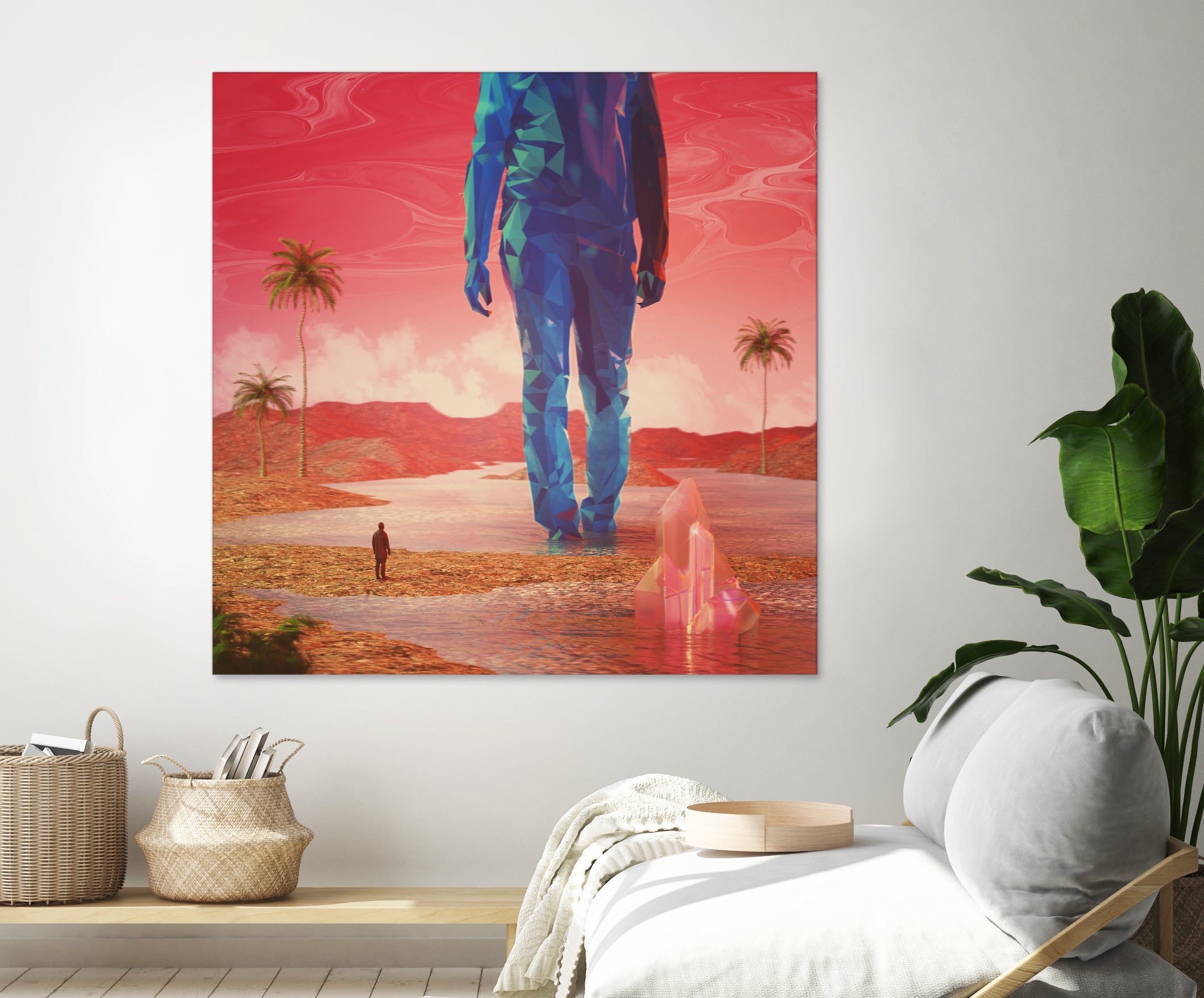 Selfscape Dream by Jorge Luis Miraldo on GIANT ART - red digital painting