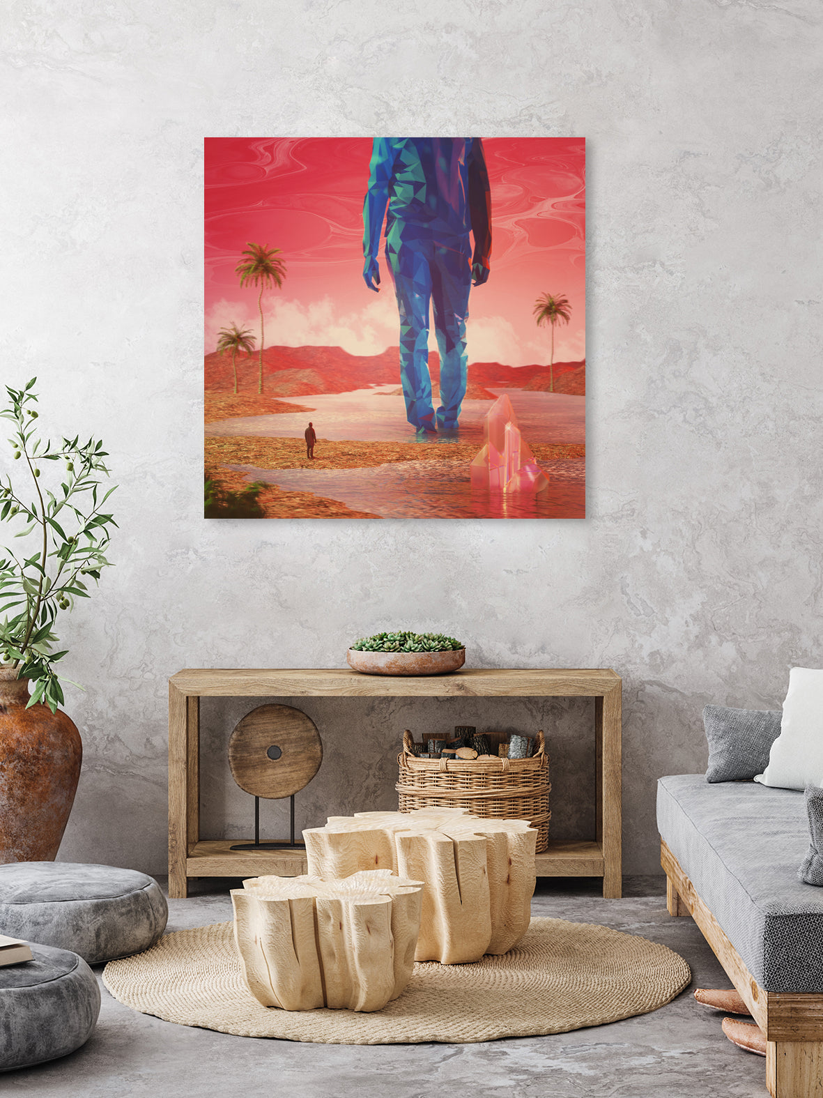 Selfscape Dream by Jorge Luis Miraldo on GIANT ART - red digital painting