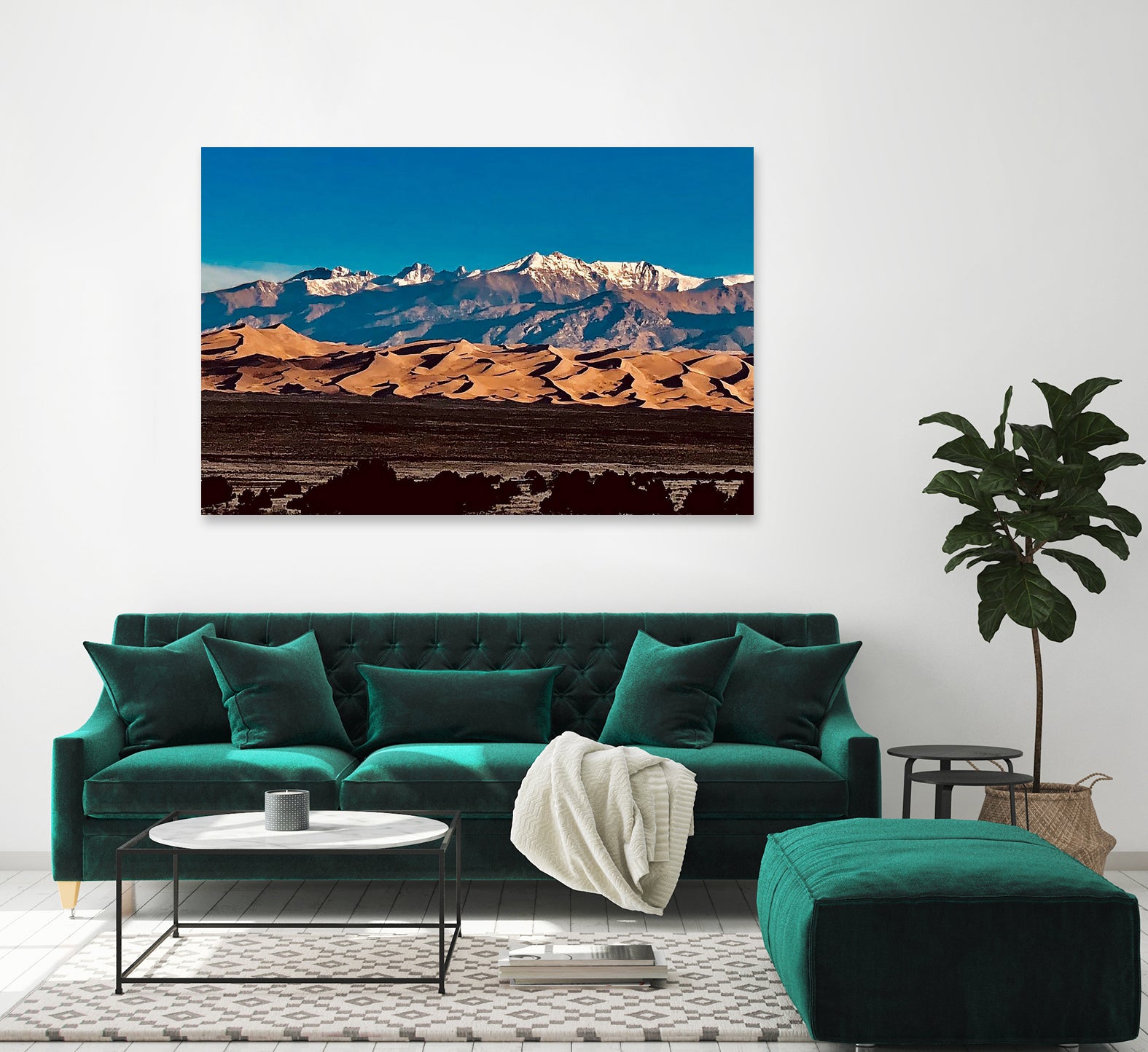 Sand Dunes Early Morning by Tim Loomis on GIANT ART - blue photo manipulation
