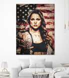 Ronda Rousey by Jurijs Permanickis on GIANT ART - red digital painting