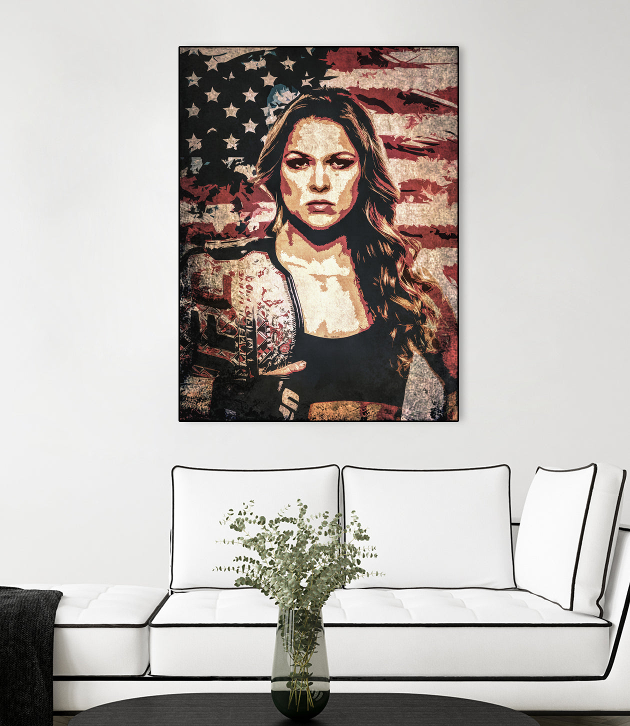 Ronda Rousey by Jurijs Permanickis on GIANT ART - red digital painting