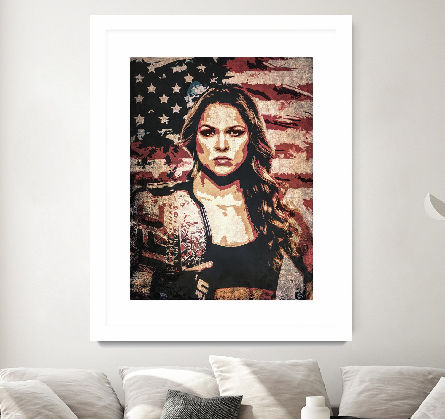 Ronda Rousey by Jurijs Permanickis on GIANT ART - red digital painting