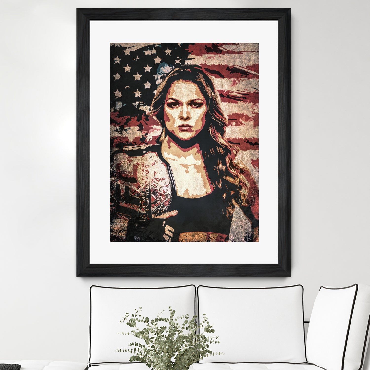 Ronda Rousey by Jurijs Permanickis on GIANT ART - red digital painting