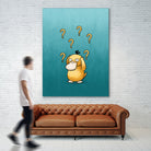 Psyduck confused by Massive Magpie on GIANT ART - blue digital painting