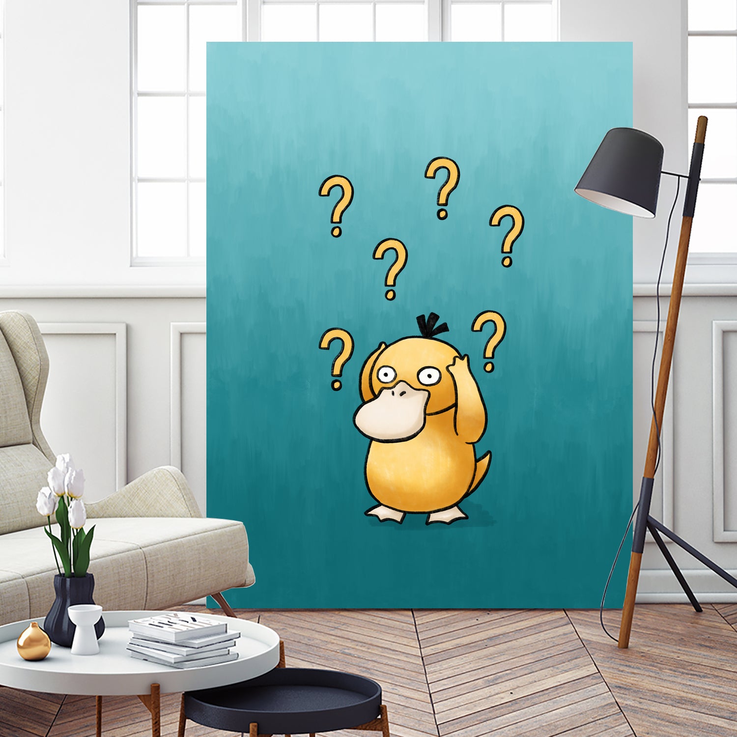 Psyduck confused by Massive Magpie on GIANT ART - blue digital painting