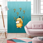 Psyduck confused by Massive Magpie on GIANT ART - blue digital painting