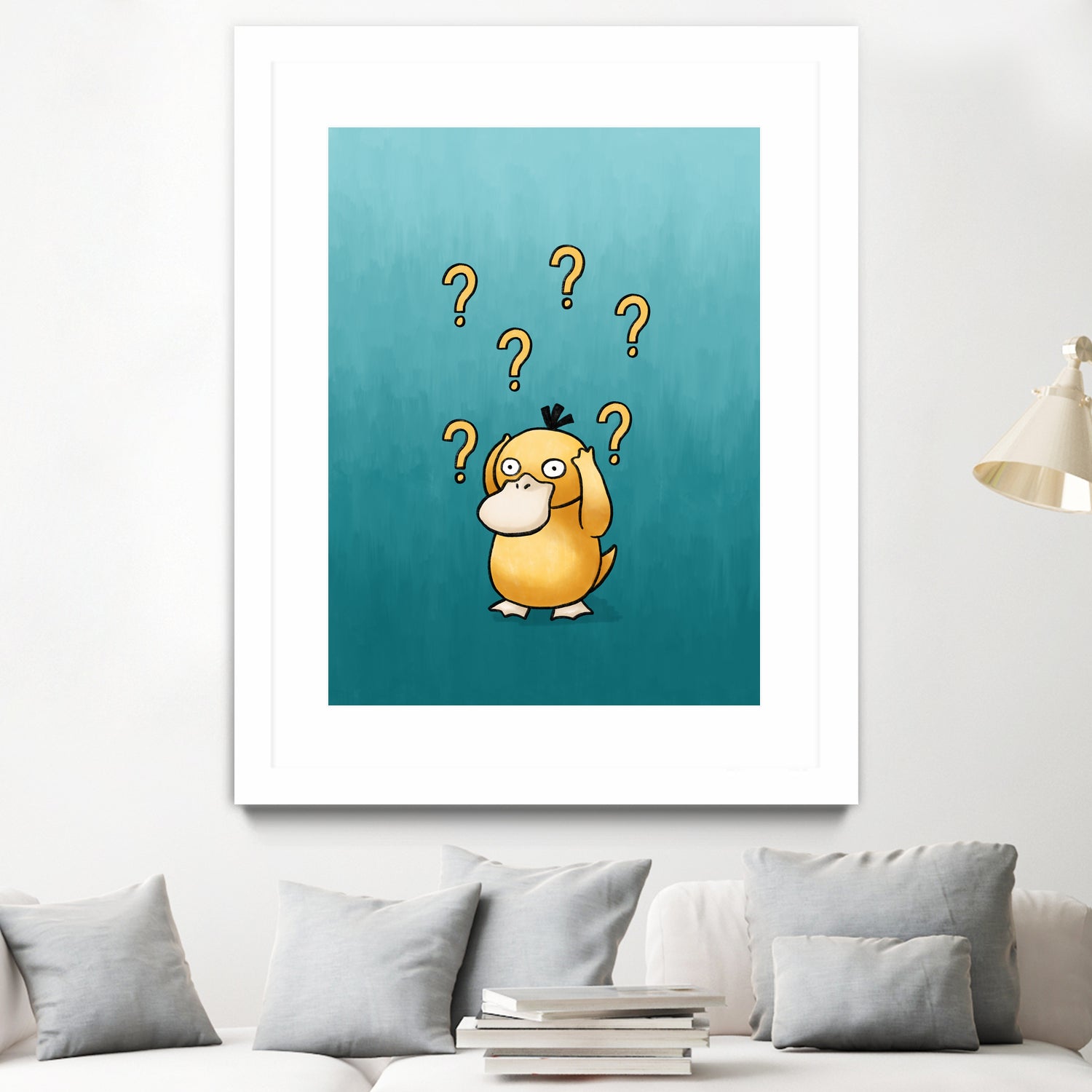 Psyduck confused by Massive Magpie on GIANT ART - blue digital painting