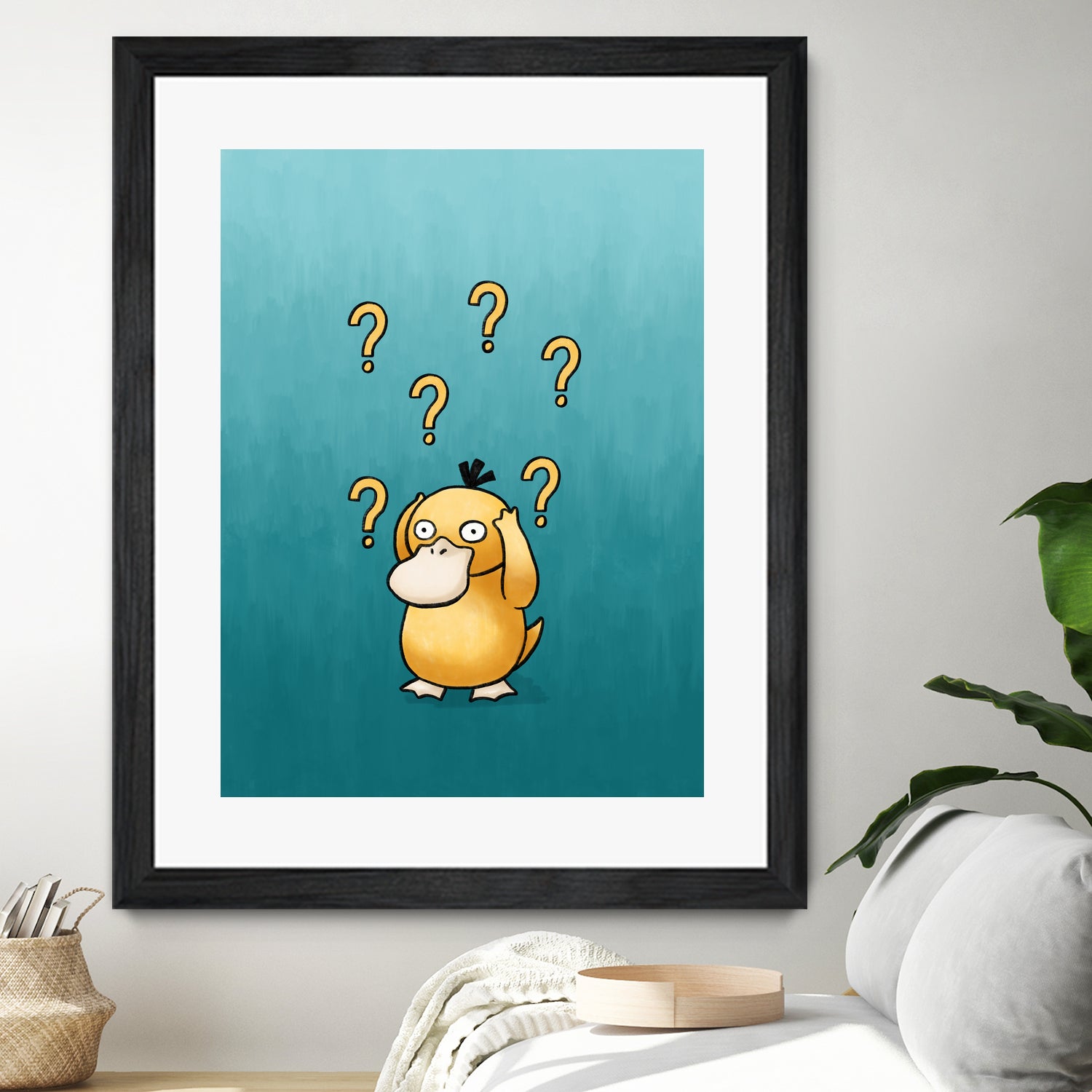 Psyduck confused by Massive Magpie on GIANT ART - blue digital painting