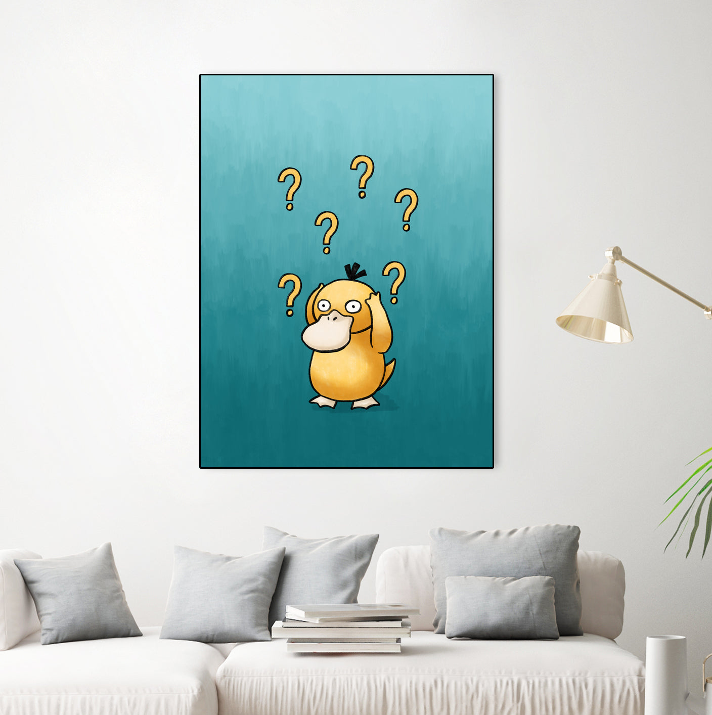 Psyduck confused by Massive Magpie on GIANT ART - blue digital painting