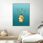 Psyduck confused by Massive Magpie on GIANT ART - blue digital painting