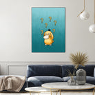 Psyduck confused by Massive Magpie on GIANT ART - blue digital painting