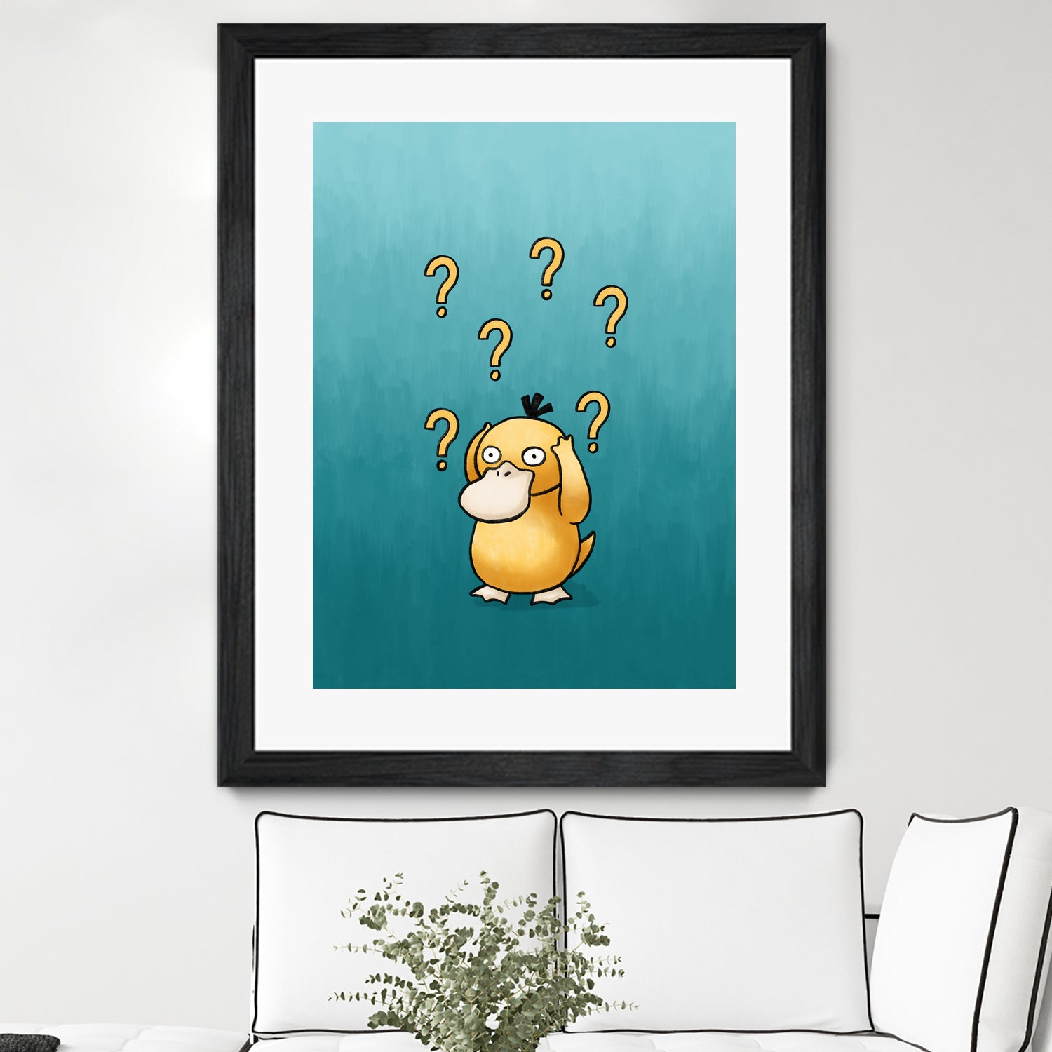 Psyduck confused by Massive Magpie on GIANT ART - blue digital painting