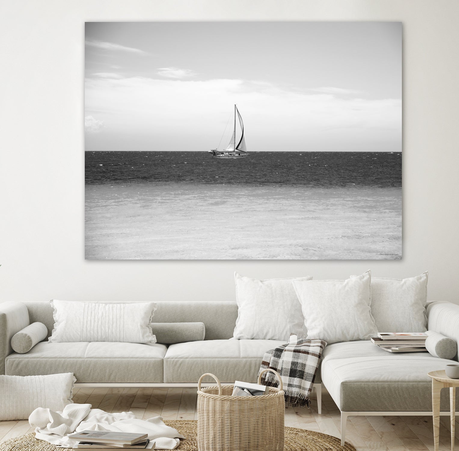 Sailing in the Caribbean Sea 2 by Anitas Bellas Art on GIANT ART - white coastal sailing