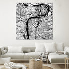 Prague map white by Javier Ruiz on GIANT ART - white digital drawing