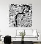 Prague map white by Javier Ruiz on GIANT ART - white digital drawing