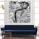 Prague map white by Javier Ruiz on GIANT ART - white digital drawing