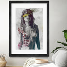 To The Marrow: Autumn (nude faceless girl with lilies) by Marco Paludet on GIANT ART - red digital painting