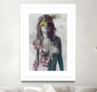 To The Marrow: Autumn (nude faceless girl with lilies) by Marco Paludet on GIANT ART - red digital painting