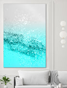 Silver Gray Aqua Teal Ocean Glitter #1 #shiny #decor #art by Anita & Bella Jantz on GIANT ART - blue photo illustration