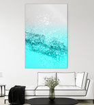 Silver Gray Aqua Teal Ocean Glitter #1 #shiny #decor #art by Anita & Bella Jantz on GIANT ART - blue photo illustration