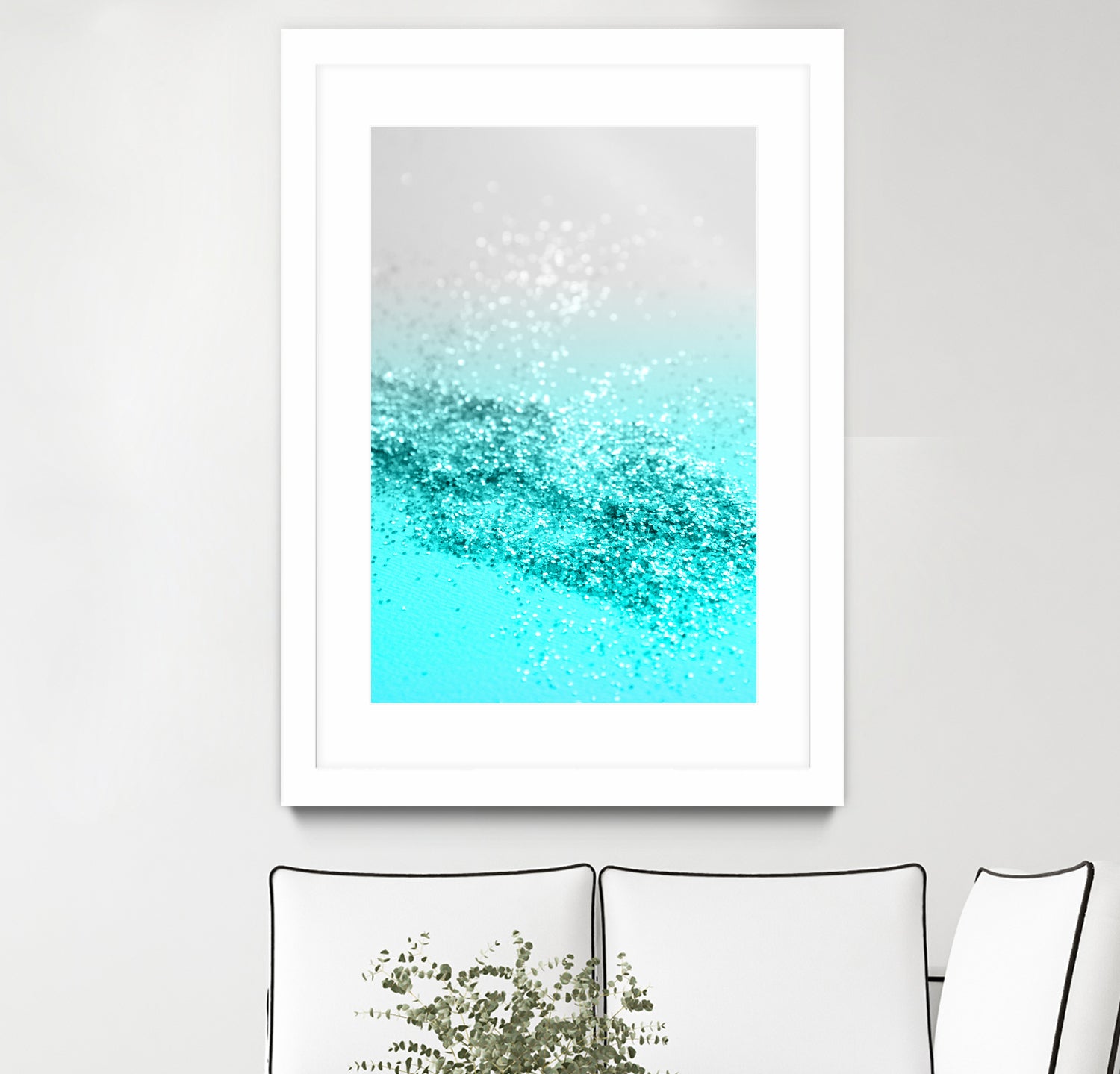 Silver Gray Aqua Teal Ocean Glitter #1 #shiny #decor #art by Anita & Bella Jantz on GIANT ART - blue photo illustration