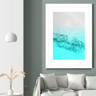 Silver Gray Aqua Teal Ocean Glitter #1 #shiny #decor #art by Anita & Bella Jantz on GIANT ART - blue photo illustration