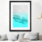 Silver Gray Aqua Teal Ocean Glitter #1 #shiny #decor #art by Anita & Bella Jantz on GIANT ART - blue photo illustration