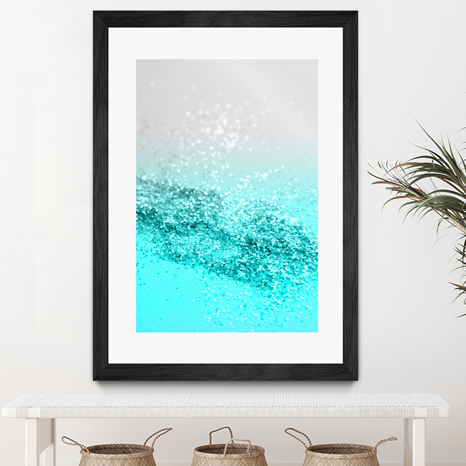 Silver Gray Aqua Teal Ocean Glitter #1 #shiny #decor #art by Anita & Bella Jantz on GIANT ART - blue photo illustration