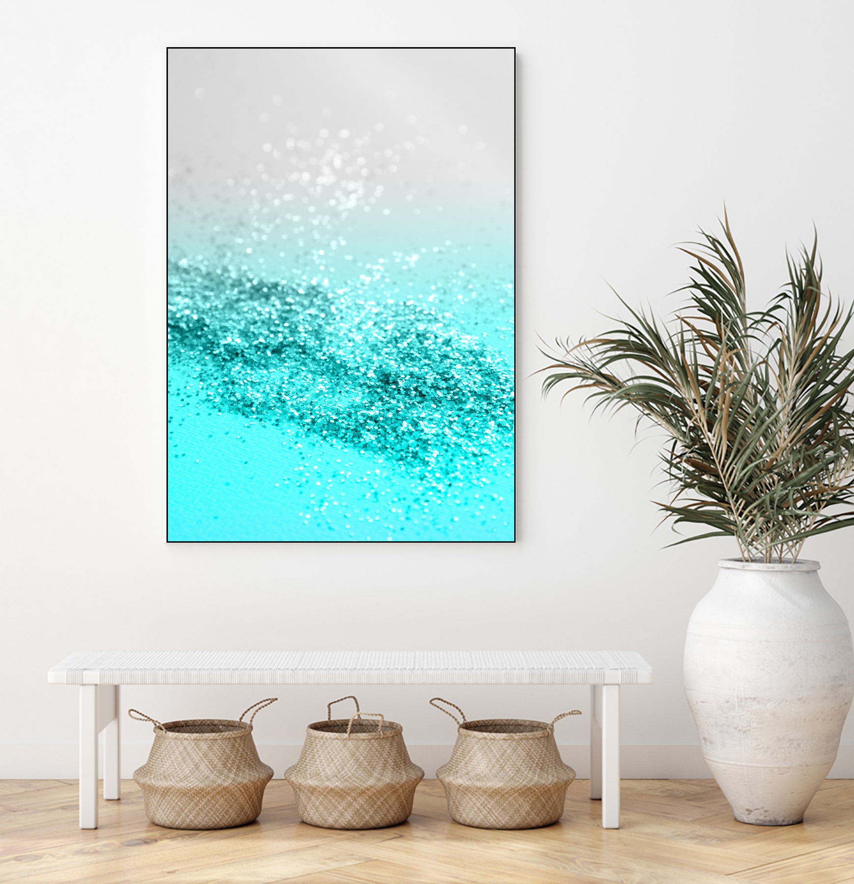 Silver Gray Aqua Teal Ocean Glitter #1 #shiny #decor #art by Anita & Bella Jantz on GIANT ART - blue photo illustration