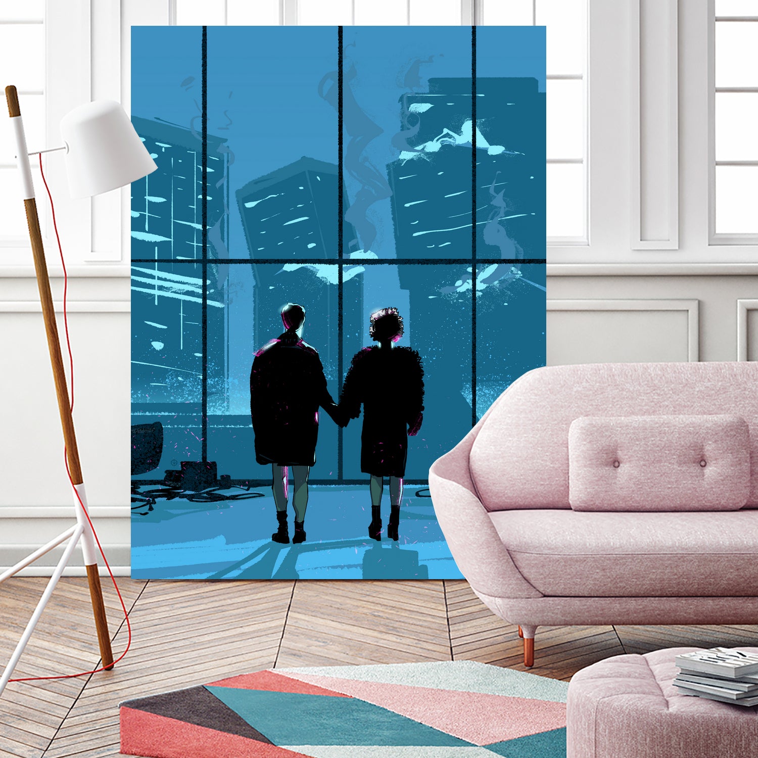 Fight Club by Nikita Abakumov on GIANT ART - blue digital painting