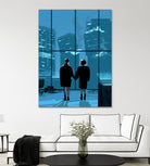 Fight Club by Nikita Abakumov on GIANT ART - blue digital painting