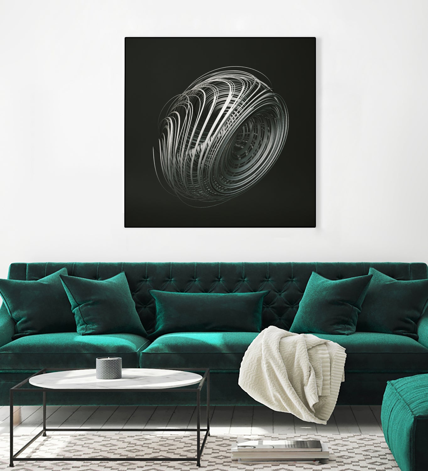 Strange Attractors Dequan Li 05 by David Ferreira on GIANT ART - gray 3d art